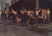 Thomas Anshutz The Ironworkers' Noontime oil painting on canvas